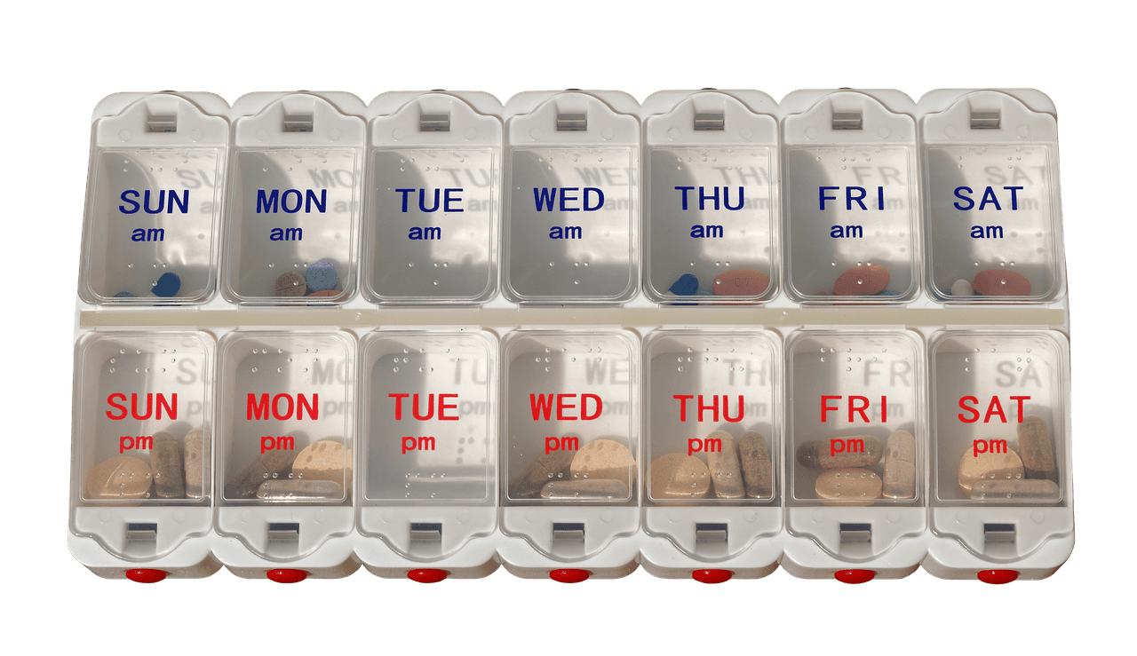 Weekly Pill Organizer, AM/PM, Large Compartments